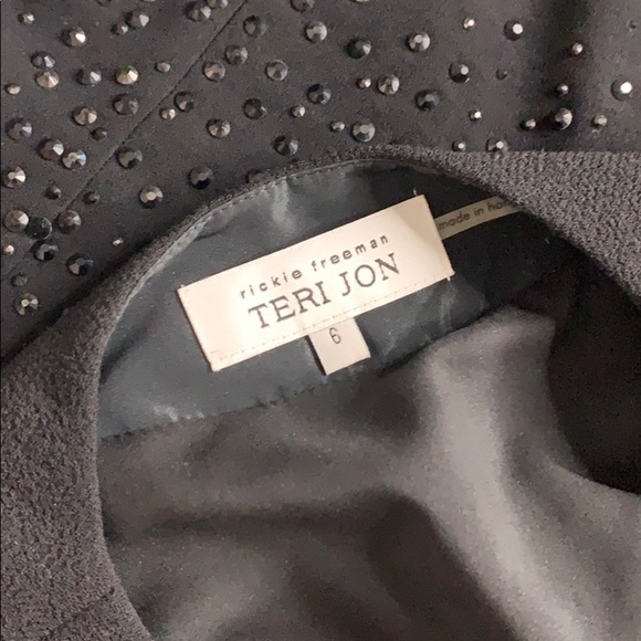 Neiman Marcus x Rickie Freeman Teri Jon Cape & Cocktail dress black women’s 6 - Picture 8 of 9